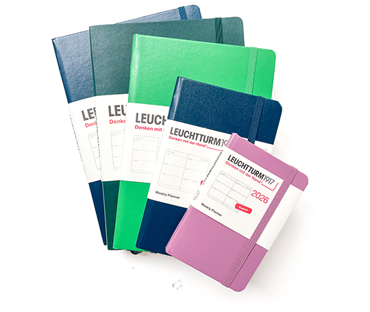 Leuchtturm - agenda 2026 A7 - rigide en blocs - Dusty Rose