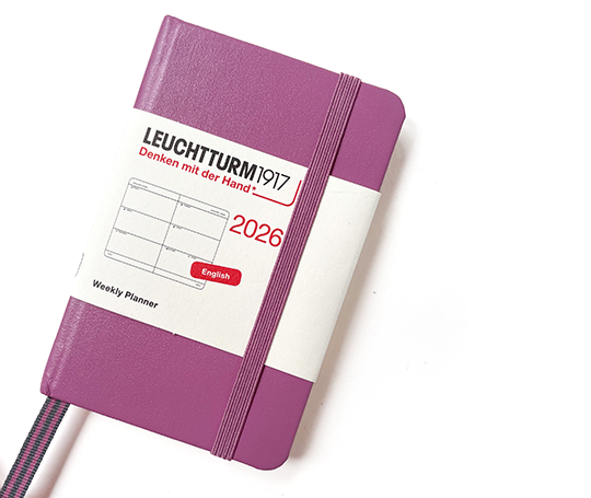 Leuchtturm - agenda 2026 A7 - rigide en blocs - Dusty Rose
