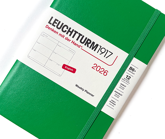 Leuchtturm - agenda 2026 B6+ - rigide en blocs - Spring Leaf