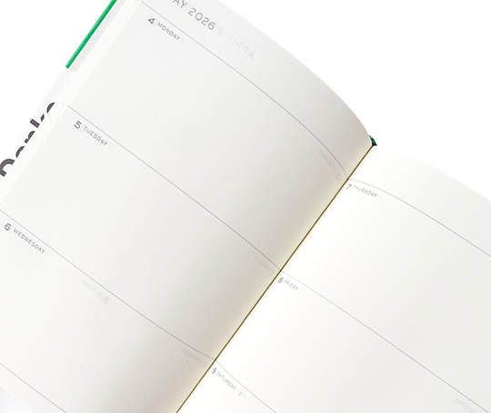 Leuchtturm - agenda 2026 B6+ - rigide en blocs - Spring Leaf