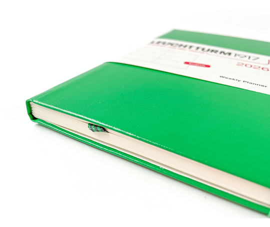 Leuchtturm - agenda 2026 B6+ - rigide en blocs - Spring Leaf