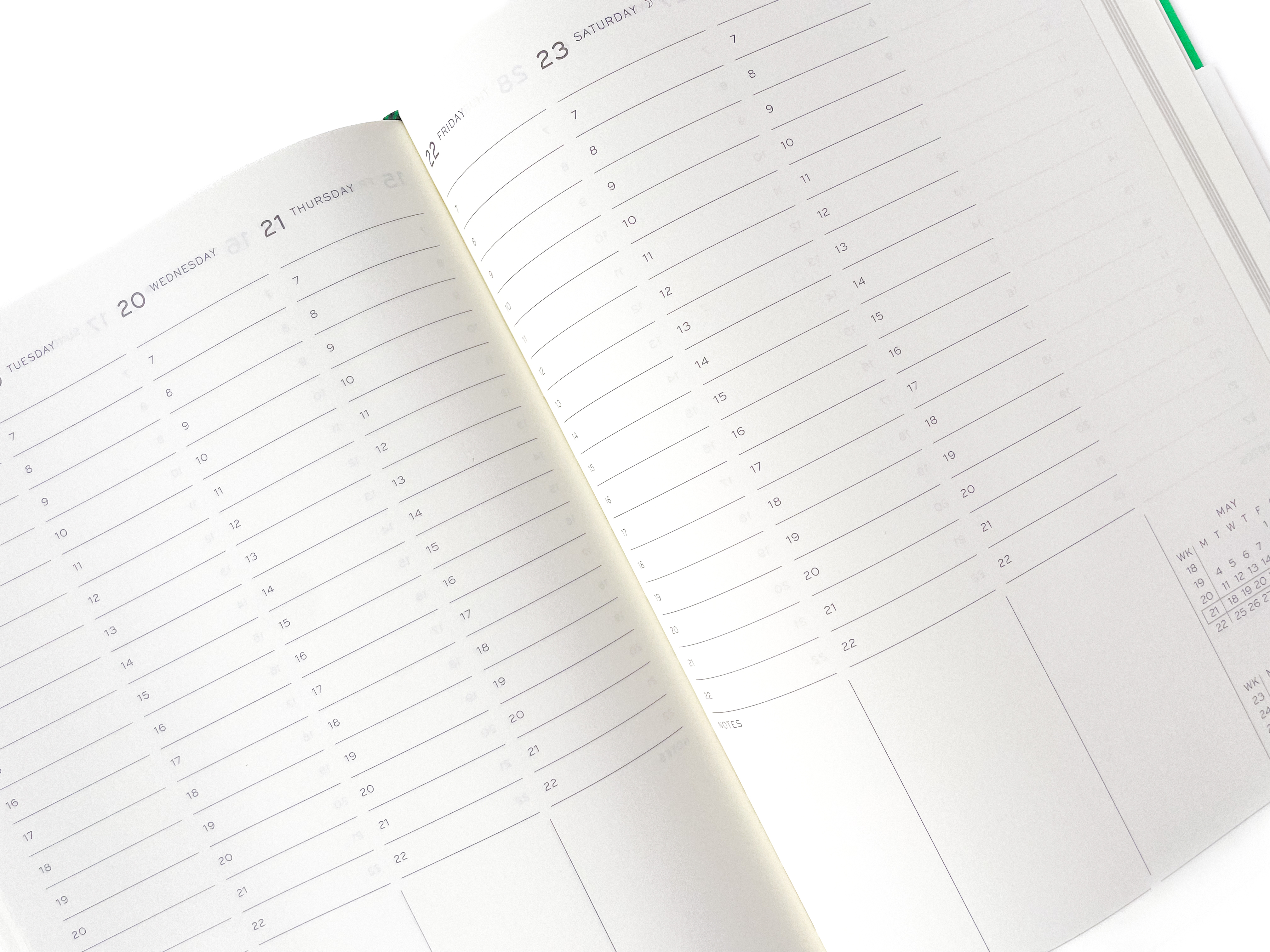 Leuchtturm - agenda 2026 B5 - rigide en colonnes - Spring Leaf