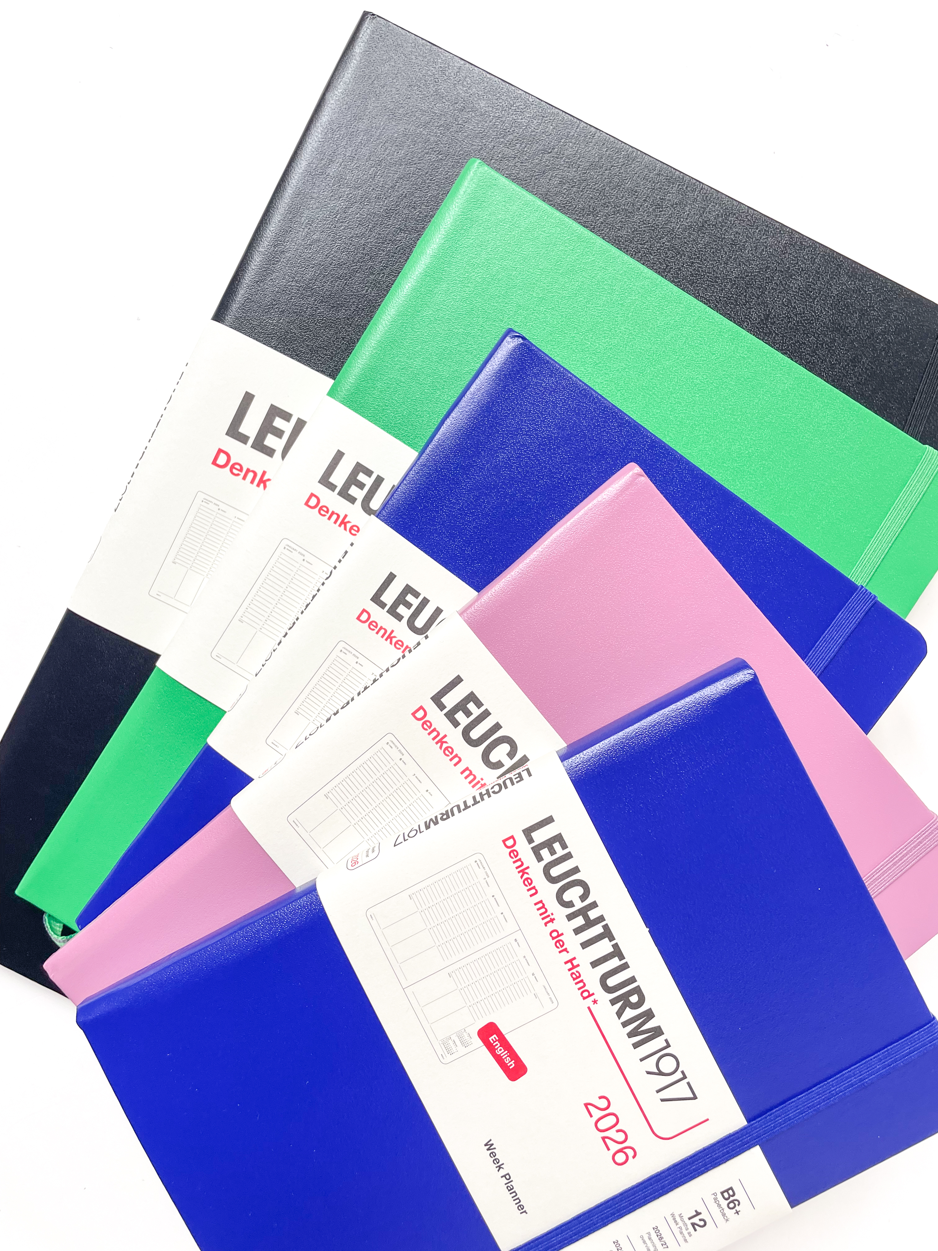 Leuchtturm - agenda 2026 B6+ - rigide en colonnes - Ink