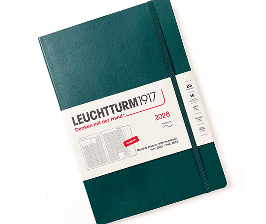 Leuchtturm - agenda 2026 B5 souple mensuel - Forest
