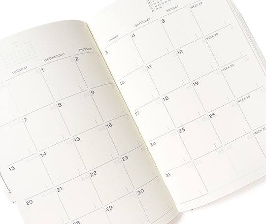 Leuchtturm - agenda 2026 B5 souple mensuel - Forest