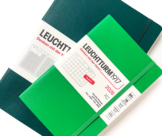 Leuchtturm - agenda 2026 B6+ souple mensuel - Spring Leaf