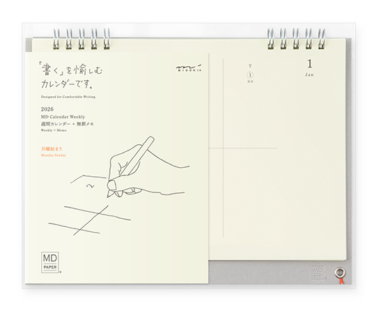 MD Paper- calendrier de bureau hebdomadaire 2026
