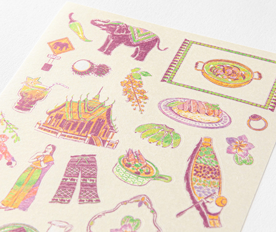 Midori - mini autocollants - Motifs Thailande