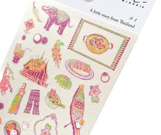 Midori - mini autocollants - Motifs Thailande
