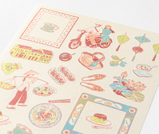 Midori - mini autocollants - Motifs Vietnam