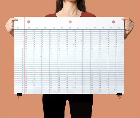 Calendrier affiche 2026 - Classic (landscape)
