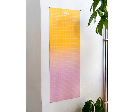 Calendrier affiche 2026 - dégradé
