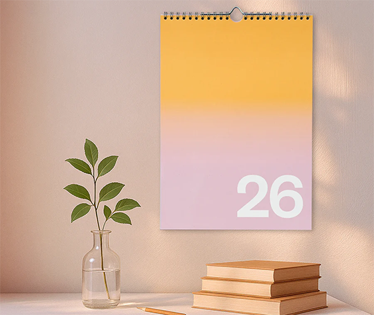 Calendrier 2026 A4 - dégradé