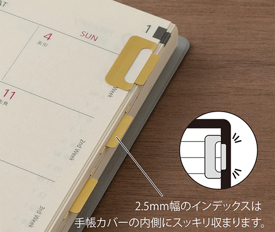 Midori - marque-pages index clips - laiton