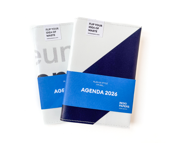 Redopapers - Agenda 2026 upcyclé - Noir & blanc