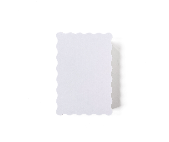 Carton A6 festonné - Pristine White