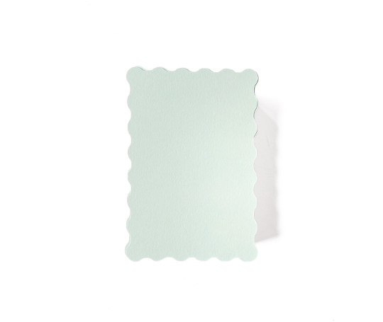 Carton A6 festonné - Powder Green