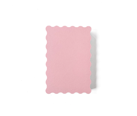 Carton A6 festonné - Candy Pink