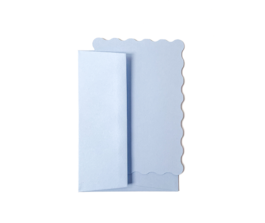 Carton A6 festonné - Azure Blue