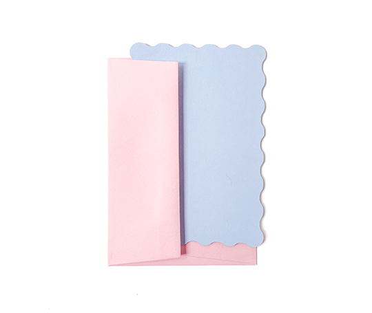 Carton A6 festonné - Azure Blue