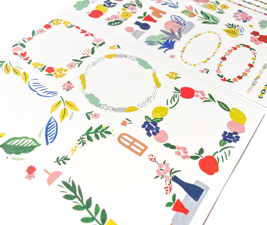 Midori -  autocollants Yuru Log - Motif textile