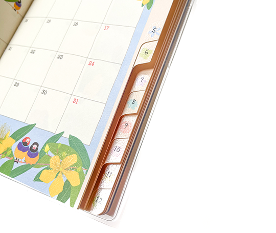 Midori - Agenda 2026 mensuel de poche - Oiseaux