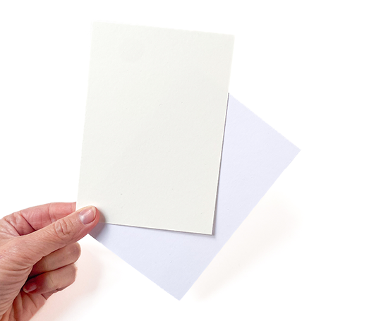 Carton A6 - Lessebo 440G ivoire et blanc