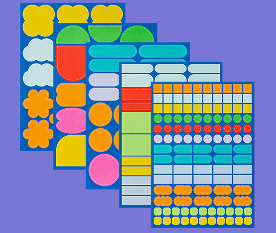 Mishmash - set d'autocollants colorés