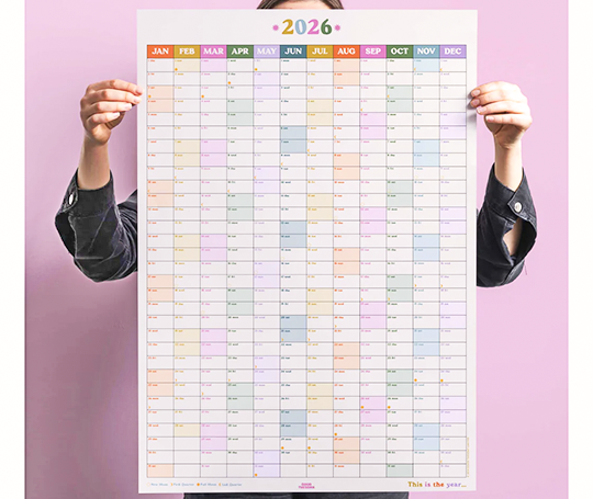 Calendrier annuel 2026 - portrait