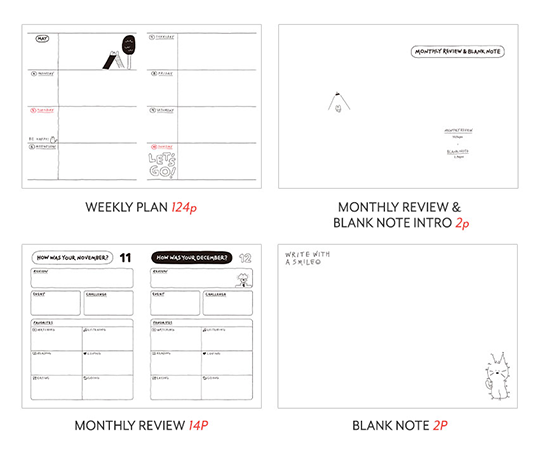 Agenda 2026 - Doodle Diary - Black