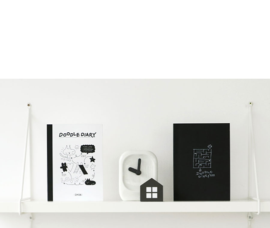Agenda 2026 - Doodle Diary - Black