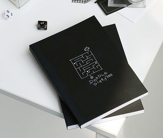 Agenda 2026 - Doodle Diary - Black