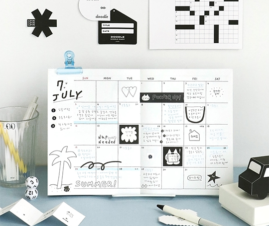 Agenda 2026 - Doodle Diary - White