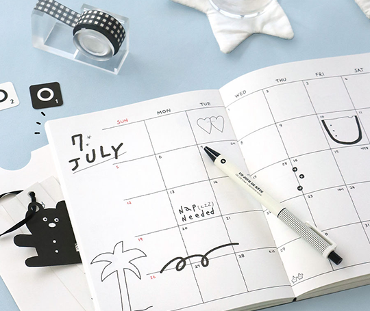 Agenda 2026 - Doodle Diary - White