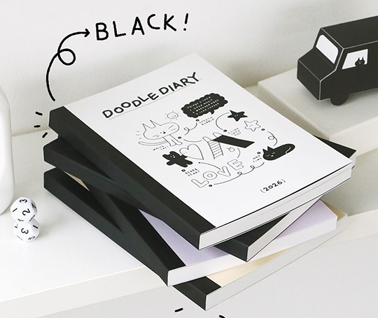 Agenda 2026 - Doodle Diary - White