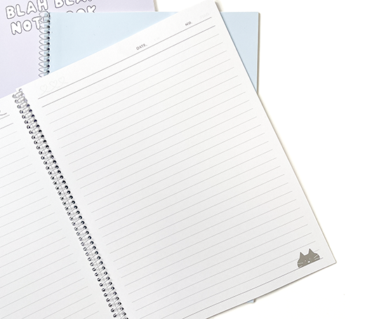 Carnet B5 à spirales Doodle - Soft Blue