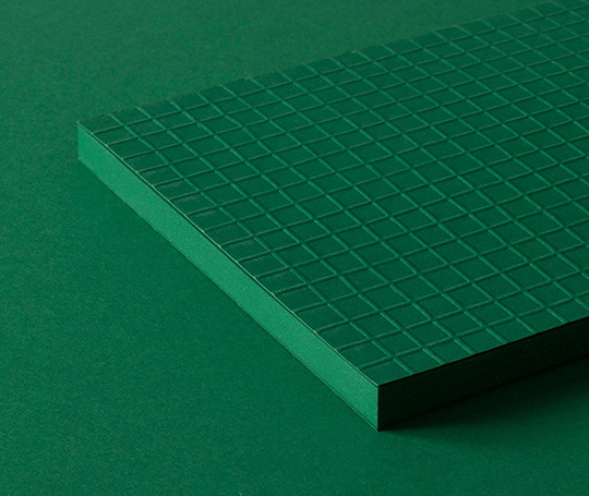 Carnet cousu main Martina à couverture gaufrée - Forest