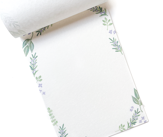 Papier à lettres - Romarin