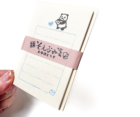 Mini set de papier à lettres - Panda & Oiseau