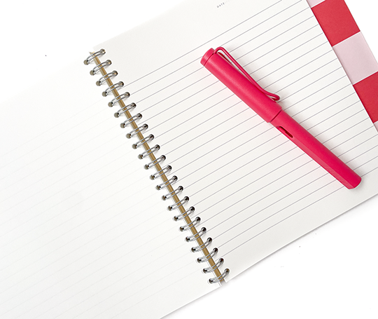 Notem - NELA Carnet à spirales - Orange Check (M)