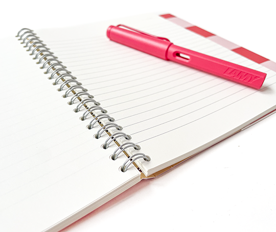 Notem - NELA Carnet à spirales - Orange Check (M)