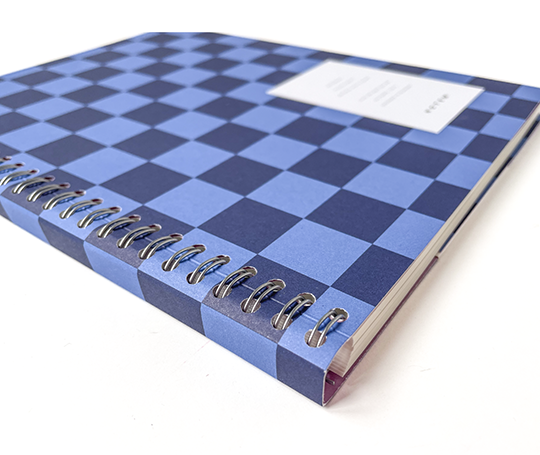 Notem - NELA Carnet à spirales - Blue Check (L)