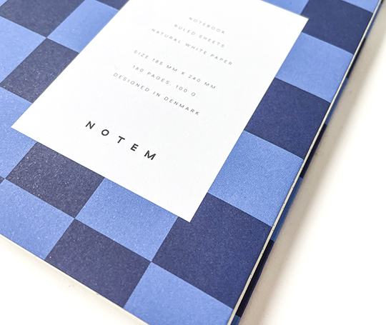 Notem - NELA Carnet à spirales - Blue Check (L)