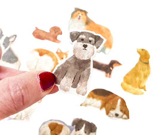 Grands autocollants - Chien