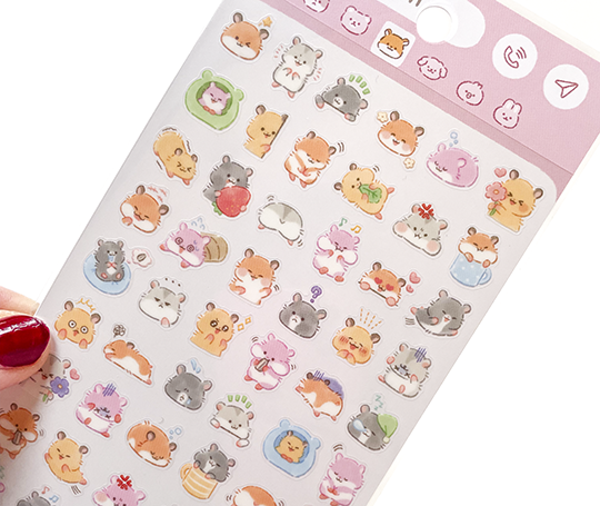 Planche d'autocollants #mood icon - Hamsters