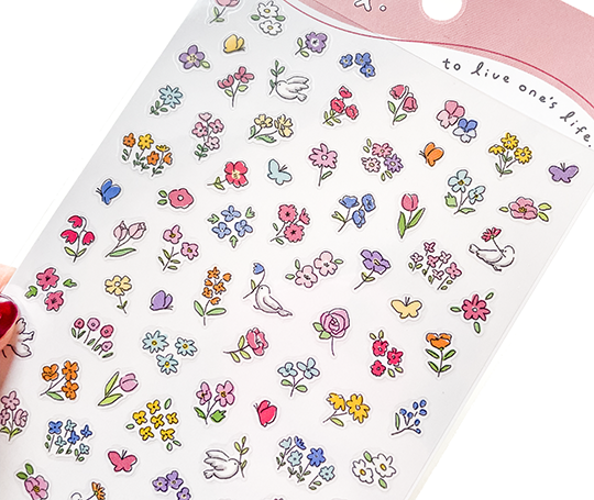 Planche d'autocollants - Mini fleurs