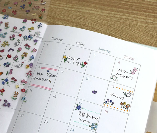 Planche d'autocollants - Mini fleurs