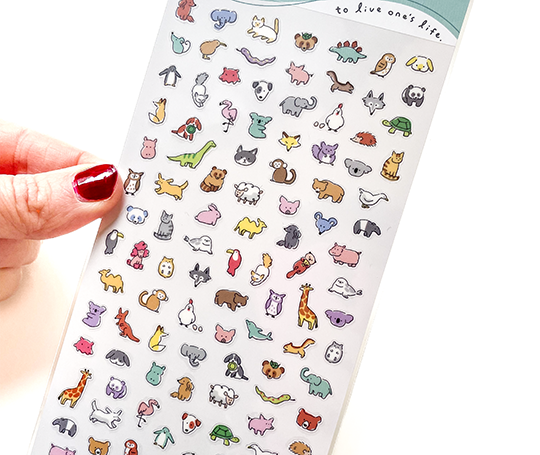 Planche d'autocollants - Mini animaux