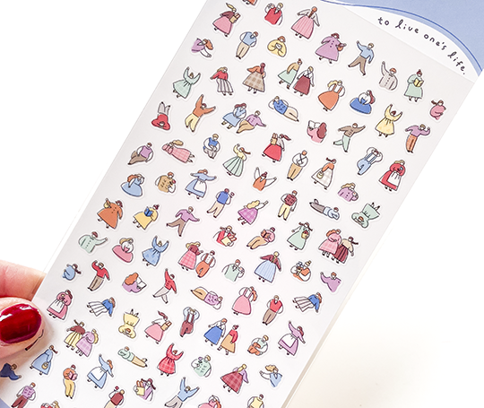 Planche d'autocollants - Mini personnages