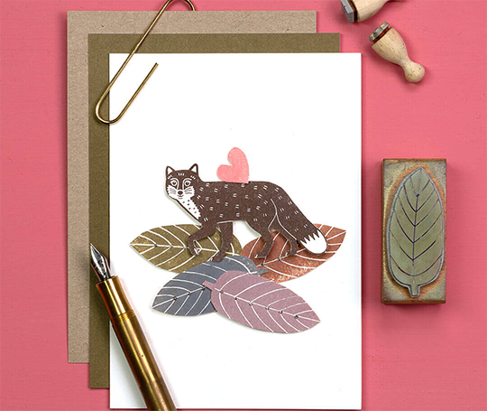 Cachet - Renard qui marche